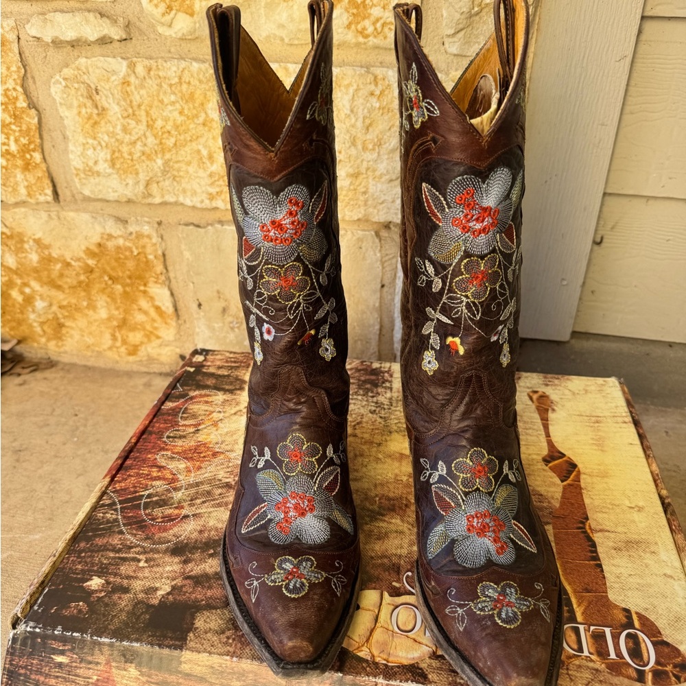 Old Gringo Bonnie Embroidered Floral Western Boots size 8.5